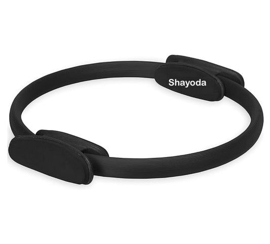 Shayoda Pilates ring with dual non-slip padded handles – lightweight toning ring for full-body workouts