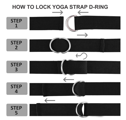 Female yogi using Shayoda yoga strap for deep hamstring stretch during home yoga session