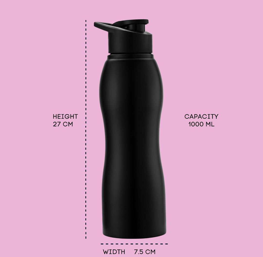 Sipper Water Bottle dimension view by bornbull