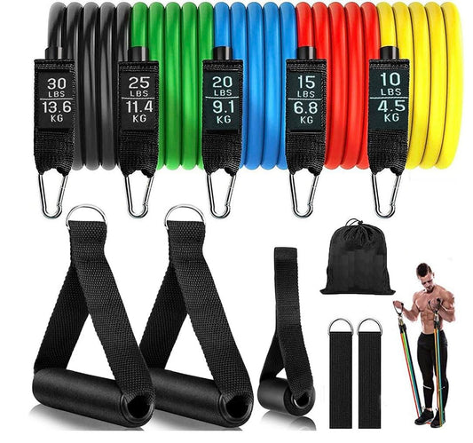 Resistance Rope 11 in 1 set front view by shayoda fitness