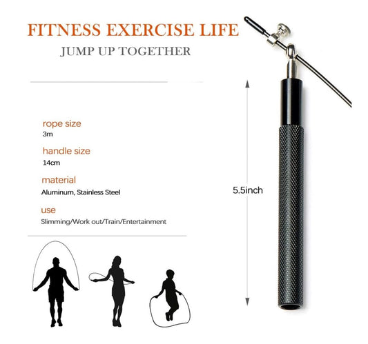 adjustable skipping rope aluminium dimension by shayoda fitness