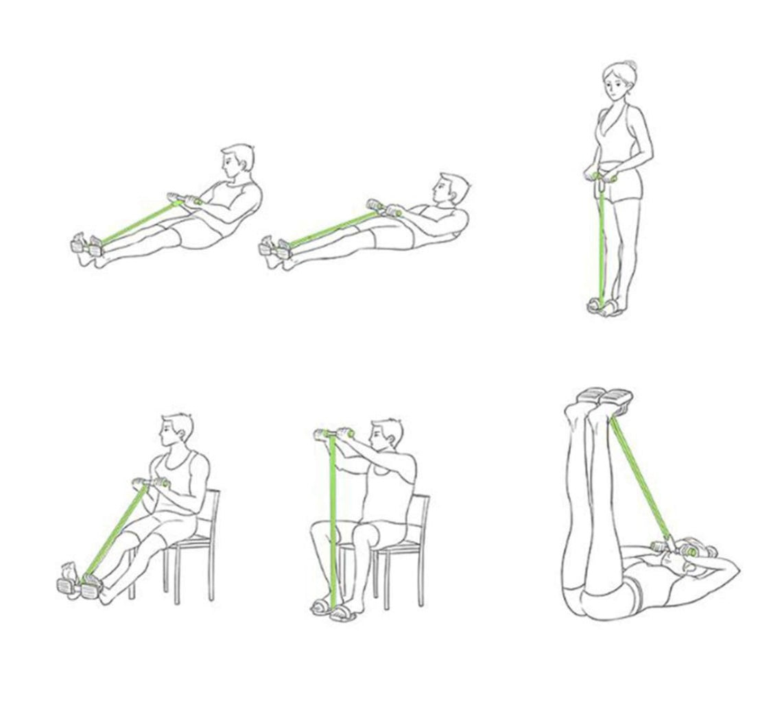 Complete workout setup featuring Shayoda dual spring tummy trimmer, yoga mat, and dumbbells for full-body fitness