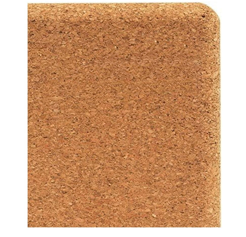 cork yoga block closeup view by shayoda fitness